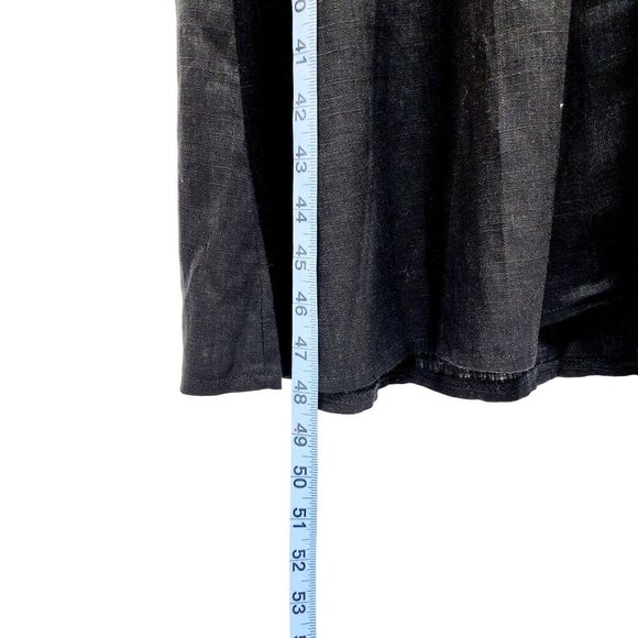 LocachyBuffalo Black womens Mariposa V Neck Button Front Dress Linen Size S - Picture 11 of 16